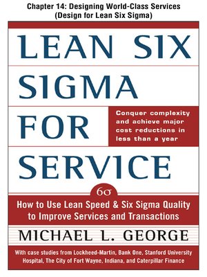 cover image of Lean Six Sigma for Service: Designing World Class Services